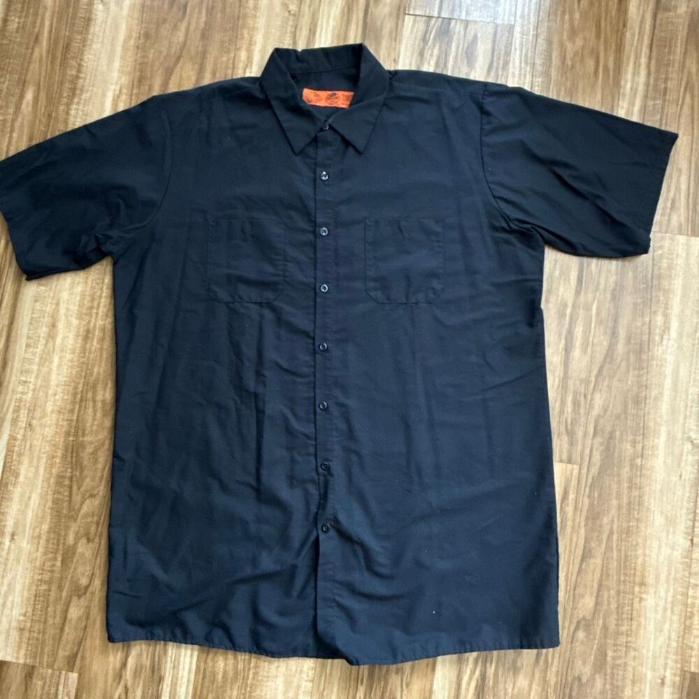 Red Kap Men’s Work Button Down Shirt Black Size 2XL
